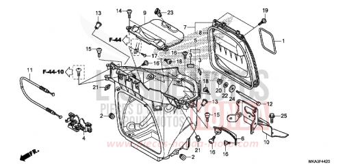 COMPARTIMENT A BAGAGES NC750XDG de 2016